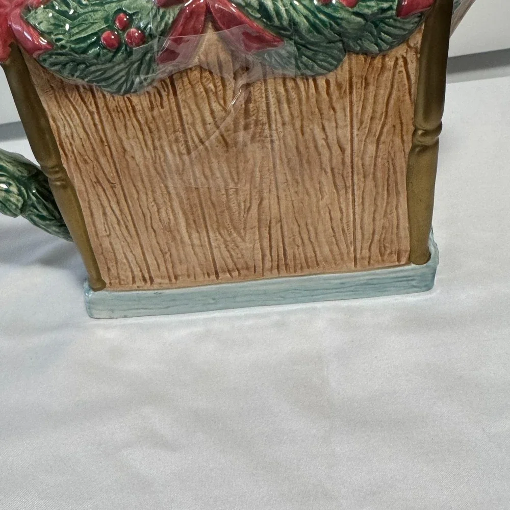 Omnibus by Fitz and Floyd 1996 Santa Christmas‎ Tea Pot 32 oz Head Painted